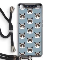 It's a Purrr Case: Samsung Galaxy A80 Transparant Hoesje met koord