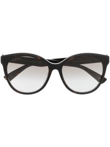 Gucci Eyewear lunettes de soleil à monture ronde - Marron