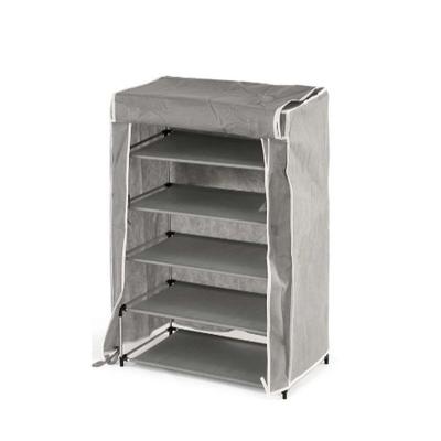 Schoenenrek Kipit Zwart Grijs Stof 50 x 32 x 88 cm