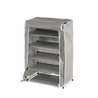 Schoenenrek Kipit Zwart Grijs Stof 50 x 32 x 88 cm