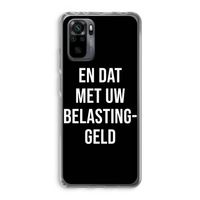 Belastinggeld - Zwart: Xiaomi Redmi Note 10 Pro Transparant Hoesje