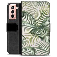 Samsung Galaxy S21 5G Premium Portemonnee Hoesje - Tropic