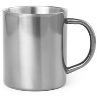 Luxe drinkbeker/koffiemok - metallic zilver - 280 ml - RVS - glitter and glamour Luxe drinkbeker/koffiemok - metallic zilver - 280 ml - RVS - glitter and glamour