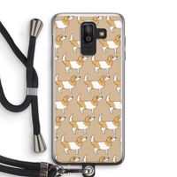 Doggy: Samsung Galaxy J8 (2018) Transparant Hoesje met koord