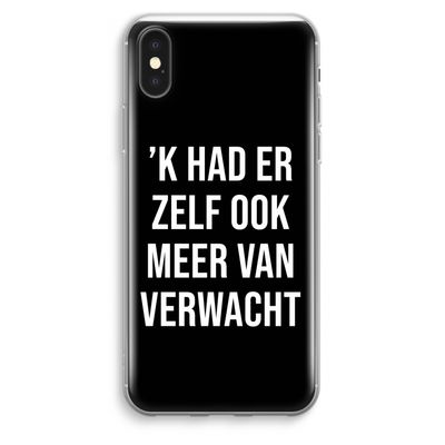 Meer verwacht - Zwart: iPhone XS Max Transparant Hoesje
