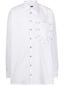 Weinsanto chemise en coton à détails de clous - Blanc