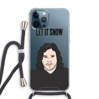 Let It Snow: iPhone 12 Pro Transparant Hoesje met koord