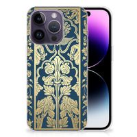 Apple iPhone 14 Pro TPU Case Beige Flowers - thumbnail