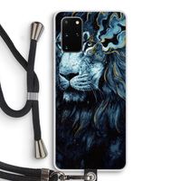 Darkness Lion: Samsung Galaxy S20 Plus Transparant Hoesje met koord Darkness Lion: Samsung Galaxy S20 Plus Transparant Hoesje met koord