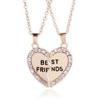 BFF Ketting LGT Jewels Best Friends Hartje Kristallen Goudkleurig