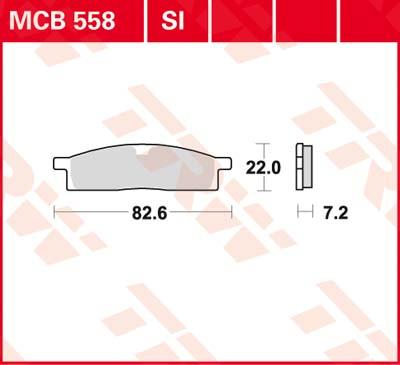 TRW Remblokken, en remschoenen voor de moto, MCB558 Allround organisch