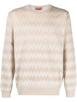 Missoni pull en cachemire à motif zigzag - Marron