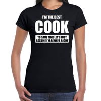 The best cook - always right t-shirt cadeau kok zwart dames 2XL  -