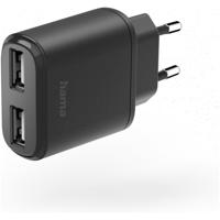 Hama Reislader Picco dual USB 12 W zwart Oplader Zwart Hama Reislader Picco dual USB 12 W zwart Oplader Zwart