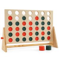 4 op een Rij-spel Rij-verbindingsspel met 42 Speelstukken en een Frame van Grenenhout Verbindingsbordspel
