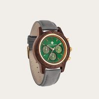 Houten Horloge Emerald Gold Grey - thumbnail