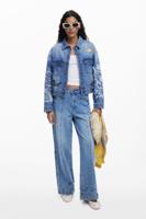 Spijkerjack met oosterse borduursels - BLUE - M