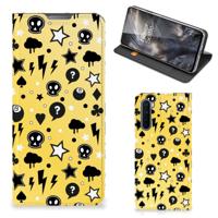 Mobiel BookCase OnePlus Nord Punk Geel