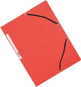 Q-CONNECT elastomap, A4, 3 kleppen en elastieken, karton, rood