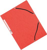 Q-CONNECT elastomap, A4, 3 kleppen en elastieken, karton, rood - thumbnail