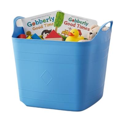 Storage solutions speelgoedmand - blauw - 25 l - kunststof - 40 x 35 cm - opbergmand Storage solutions speelgoedmand - blauw - 25 l - kunststof - 40 x 35 cm - opbergmand