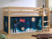 Bed ALIZE halfhoogslaper 90x200 cm natuurlijk pijnboom tent Astro II - thumbnail