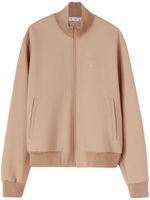 Off-White veste zippée à motif Quote - Marron