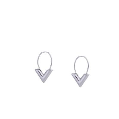 Go Dutch Label Creolen met V Zilver
