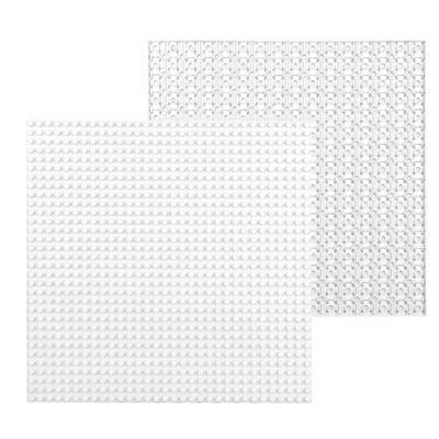 32 * 32 kleine deeltje DIY Building Block bodemplaat 25.5 * 25.5 cm bouwsteen muur accessoires speelgoed voor kinderen (wit)