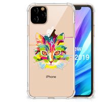 Apple iPhone 11 Pro Max Stevig Bumper Hoesje Cat Color