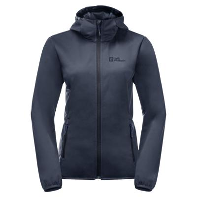 Jack wolfskin Windhain Hoody Jas Dames Softshell Night Blue L