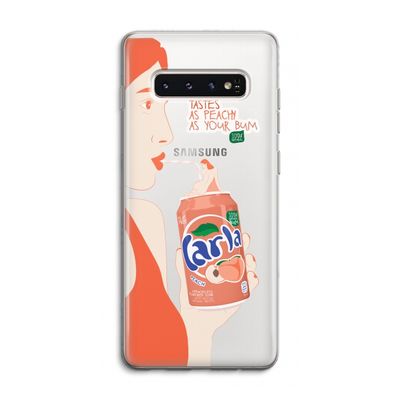 Peach please!: Samsung Galaxy S10 4G Transparant Hoesje