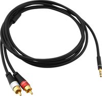 Oehlbach SL AUDIO CABLE 3.5 - 2xRCA 2,0 M Mini jack kabel Zwart - thumbnail