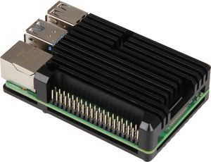 Joy-it ARMOR Case BLOCK SBC-behuizing Geschikt voor serie: Raspberry Pi Incl. passieve koeler Zwart