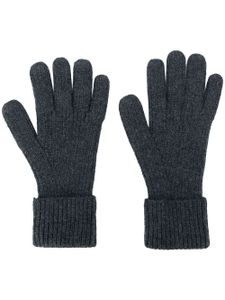 N.Peal gants nervurés en cachemire - Gris