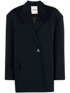 AERON blazer oversize à plaque logo - Bleu