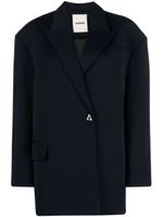 AERON blazer oversize à plaque logo - Bleu