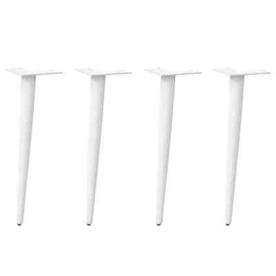 Salontafelpoten conische vorm 4 st 42-43 cm staal wit