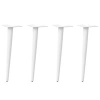 Salontafelpoten conische vorm 4 st 42-43 cm staal wit