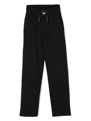 Dkny Kids pantalon de jogging à patch logo - Noir
