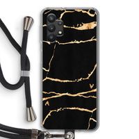 Gouden marmer: Samsung Galaxy A32 5G Transparant Hoesje met koord Gouden marmer: Samsung Galaxy A32 5G Transparant Hoesje met koord