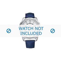 Nautica horlogeband A19525G Leder Blauw 22mm + blauw stiksel - thumbnail
