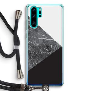 Combinatie marmer: Huawei P30 Pro Transparant Hoesje met koord