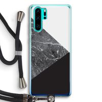 Combinatie marmer: Huawei P30 Pro Transparant Hoesje met koord