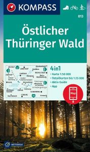 Wandelkaart 813 Östlicher Thüringer Wald | Kompass