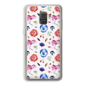 Bloemetjes: Samsung Galaxy A8 (2018) Transparant Hoesje