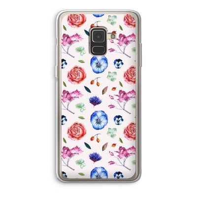 Bloemetjes: Samsung Galaxy A8 (2018) Transparant Hoesje