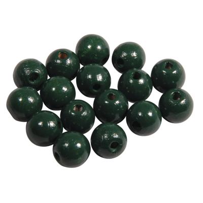 Hobby kralen - hout - D10 mm - 52x stuks - groen - DIY sieraden maken - Kralen rijgen