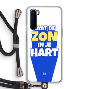 Laat de zon in je hart: OnePlus Nord Transparant Hoesje met koord
