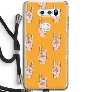 Rock: LG V30 Transparant Hoesje met koord